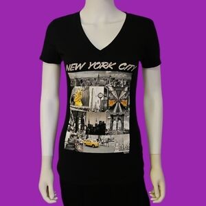 NYC IMAGE New York City Graphic Baddie Black T-Shirt